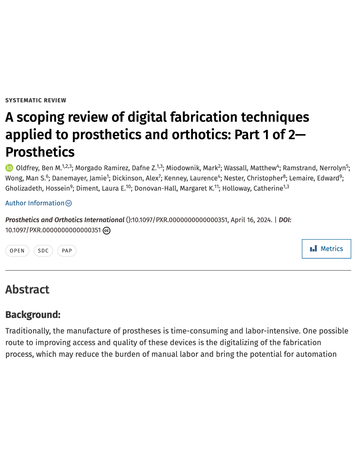 Screenshot of first section of paper Cover Image