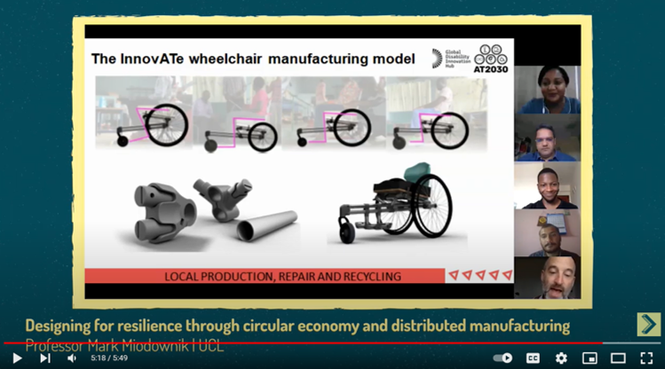Screenshot of the YouTube recording with the InnovATe wheelchair shown on screen Cover Image