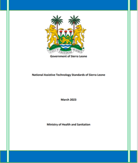 Screenshot of Report cover National AT standards of Sierra Leone Cover Image