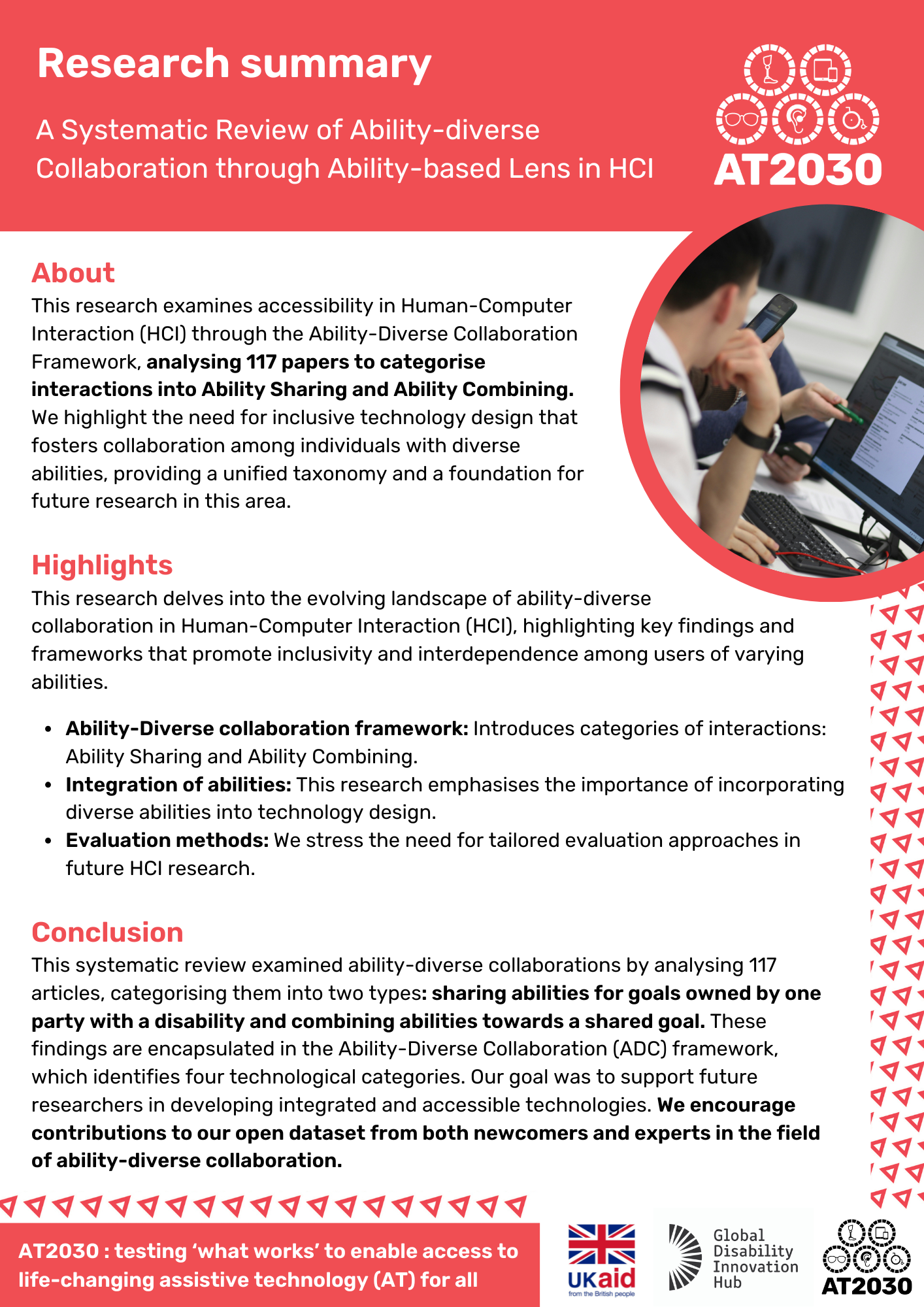 research summary in graphic format