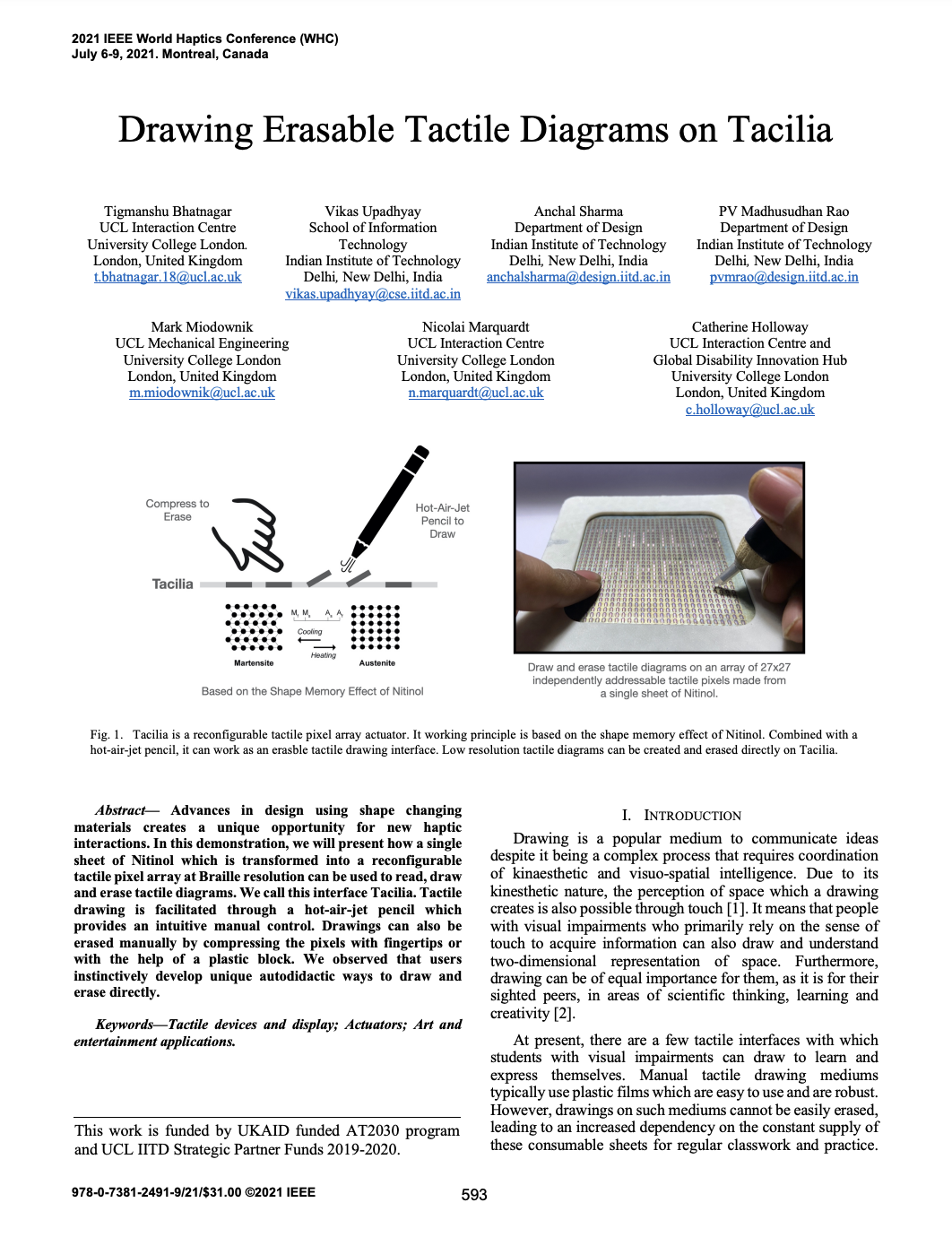 Cover of Drawing Erasable Tactile Diagrams on Tacilia Cover Image