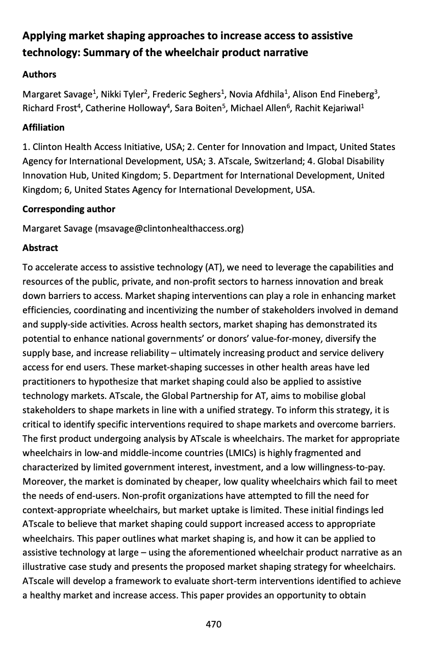 Cover of Applying market shaping approaches to increase access to assistive technology Cover Image