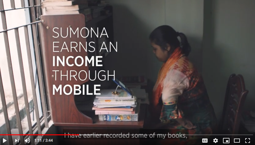 Sumona working using a mobile device Cover Image