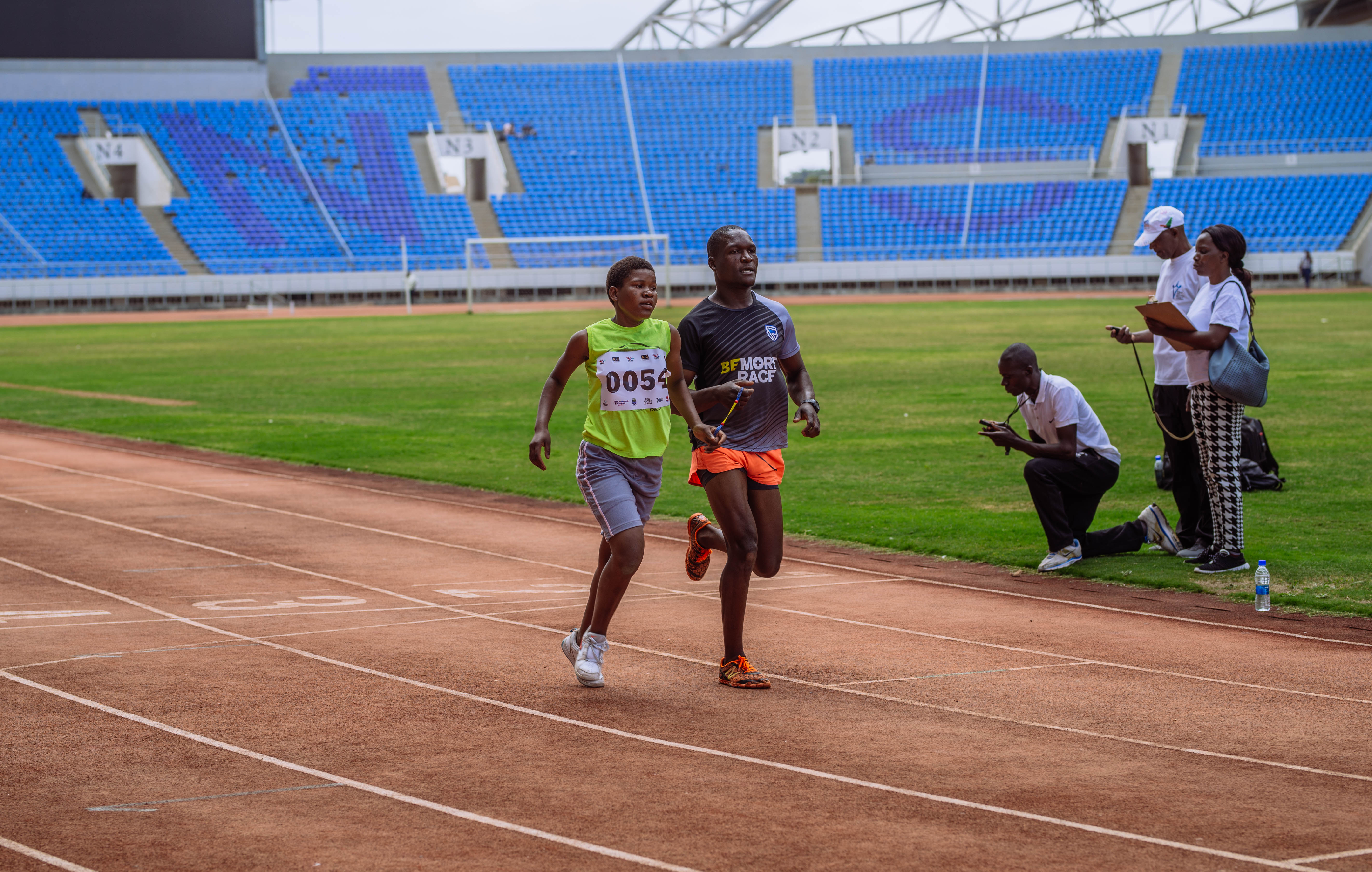 Para athletes during a training session in Malawi