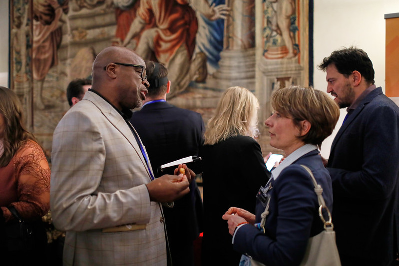 Networking discussions following the panel