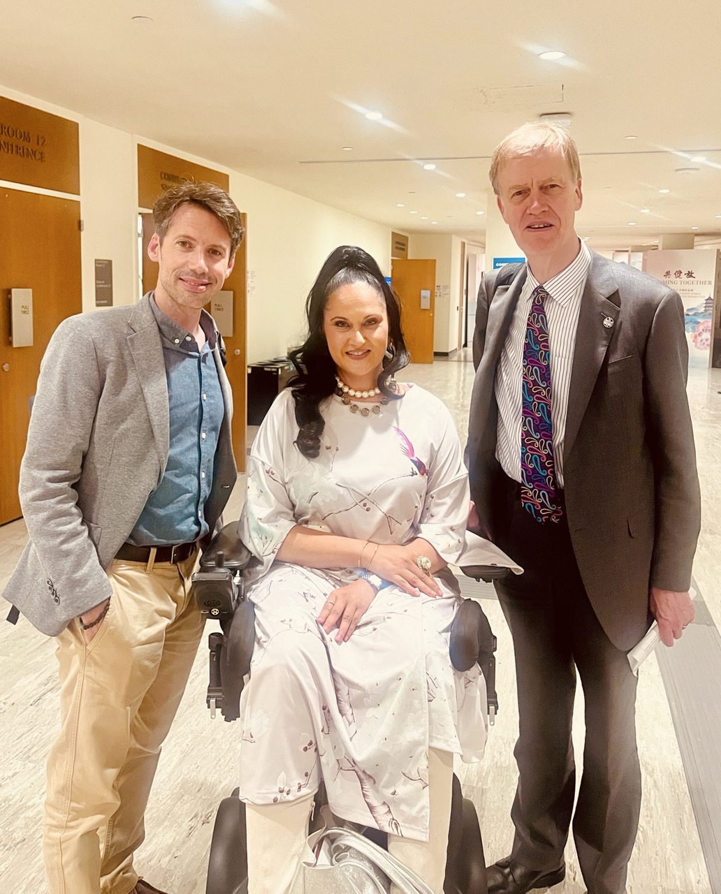 Iain, Cara and Minister Timms from UN 