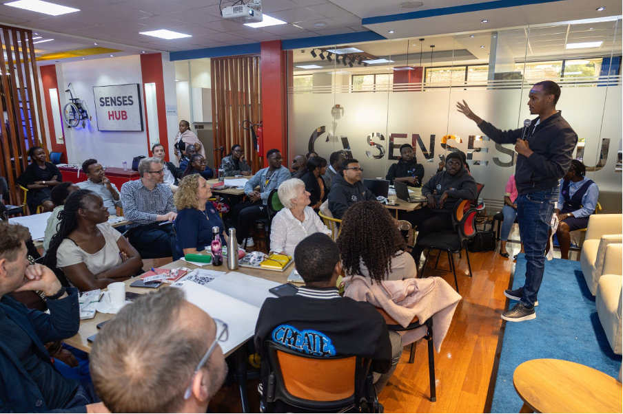 Photo from the co-design&nbsp;workshop, when&nbsp;participants engaged in a warm-up activity&nbsp;