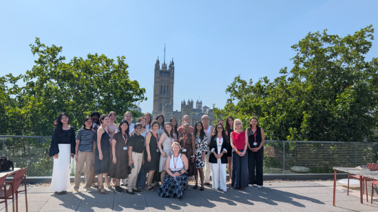 A group photo of the team in London 