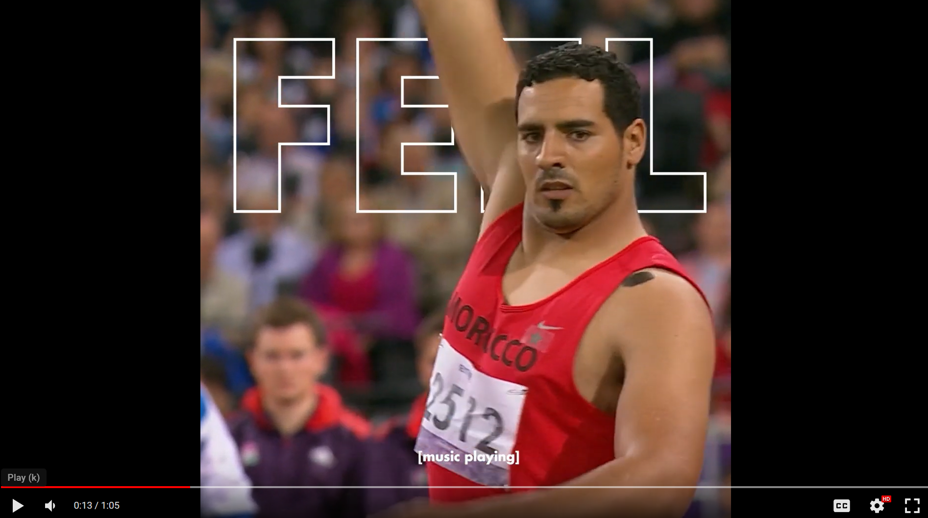 Video still showing para shotput