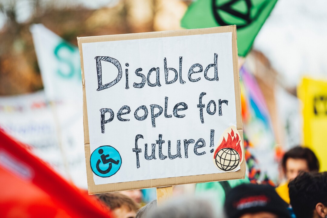 The banner reads: disabled people for future