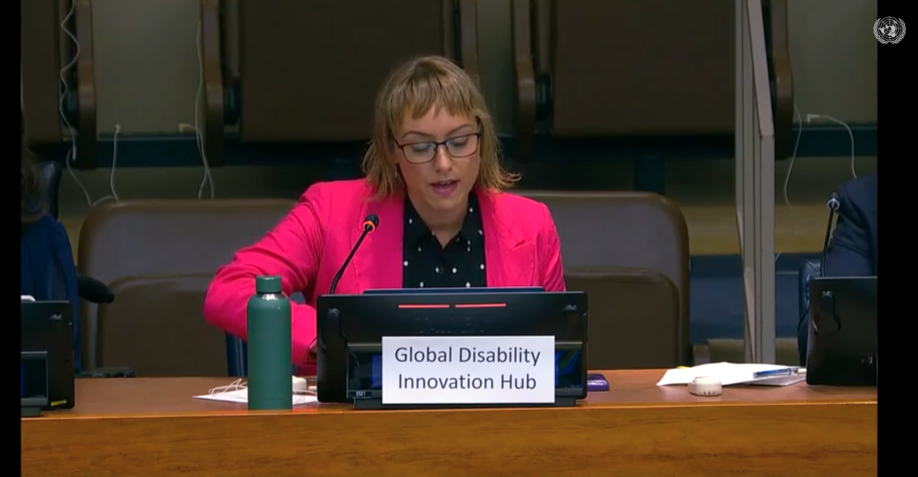 Global Disability Hub's CEO presenting at COSP