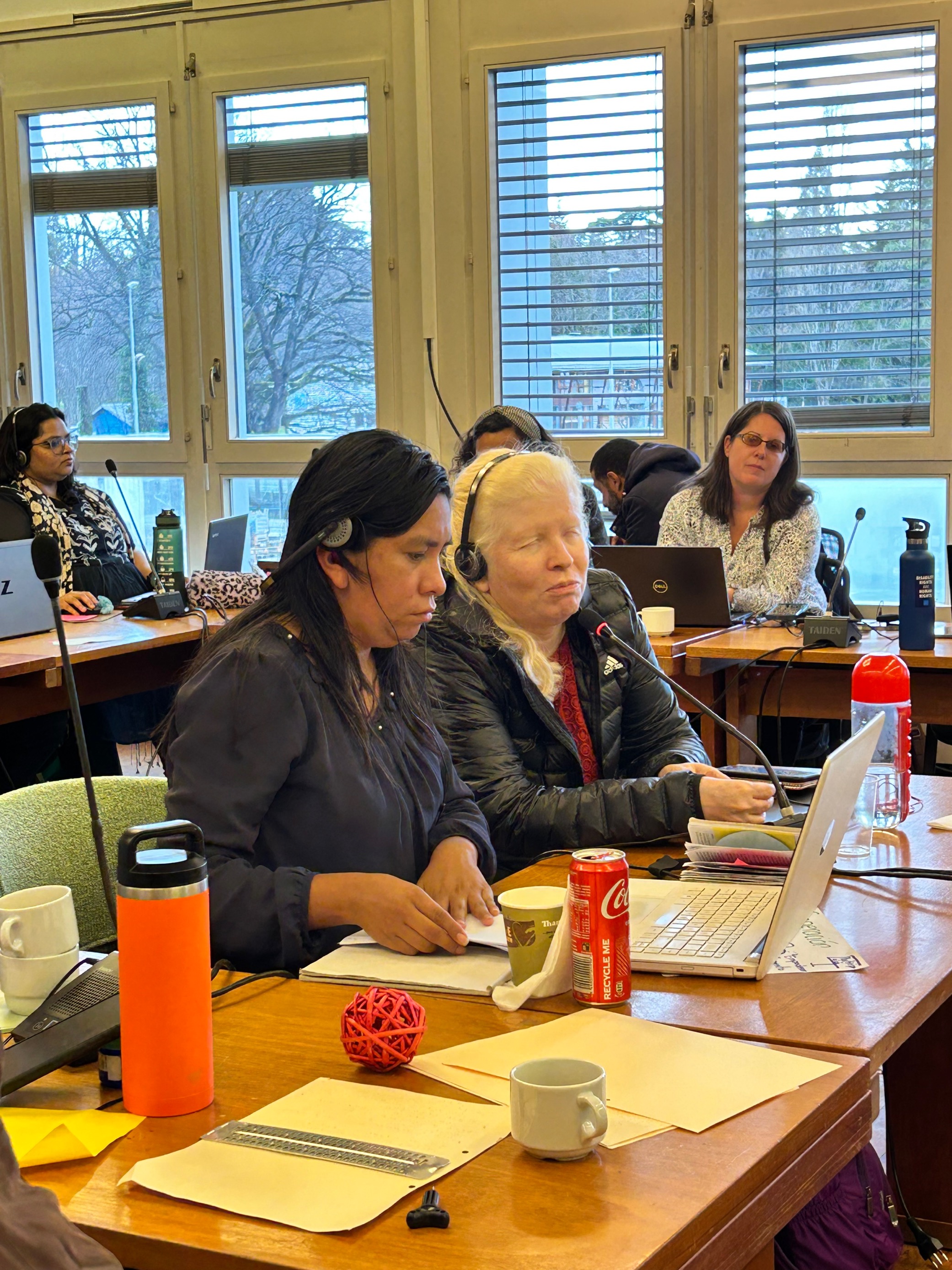 Close-up photo of workshop participants.