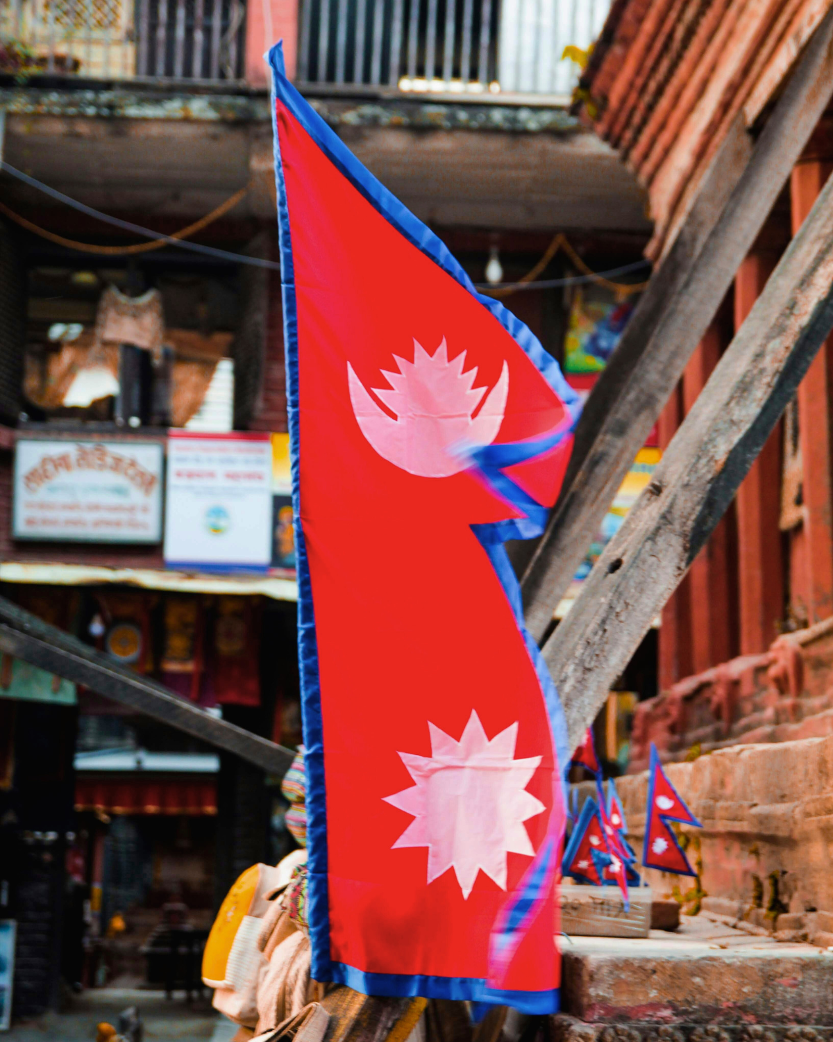 Close up of Nepal flag Cover Image